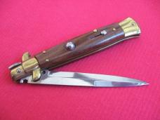 Vintage 9" Rosewood Bayonet BLADE ITALIAN STILETTO Switchblade Knife
