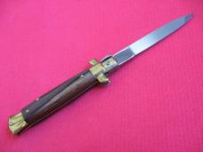 Vintage 8" Rosewood Flat Ground BLADE ITALIAN STILETTO Switchblade Knife