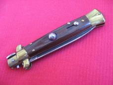 Vintage 8" Rosewood Flat Ground BLADE ITALIAN STILETTO Switchblade Knife