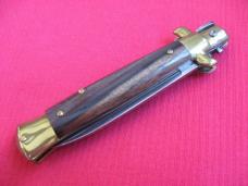 Vintage 8" Rosewood Flat Ground BLADE ITALIAN STILETTO Switchblade Knife