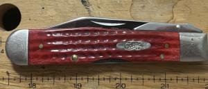 Case Cheetah stainless steel pocket worn red bone covers