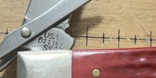 Case Cheetah, stainless steel, pocket worn red bone covers