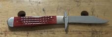 Case Cheetah, stainless steel, pocket worn red bone covers