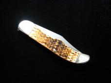 Case xx Amber Jigged Bone Folding Hunter Knife and Leather Sheath 30093 Made in USA NIB 6265CS 2025 