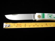 Case xx John Deere White and Green Synthetic Sod Buster Jr Knife 82772 USA Made NIB 4137 SS