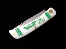 Case xx John Deere White and Green Synthetic Sod Buster Jr Knife 82772 USA Made NIB 4137 SS