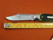 Great Eastern Cutlery GEC Green Jigged Bone Fairway and Clubhouse Knife Made in USA 351325