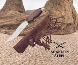 Snake River Skinner New Ole Smoky Fixed Blade Wood Handle Knife w Sheath OS-016