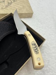 Schrade USA Scrimshaw 152SC Sharpfinger #09187 Fixed Blade Sheath Knife New In Box (#3)