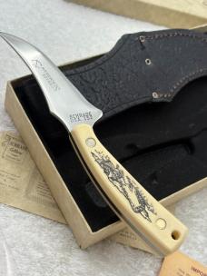 Schrade USA Scrimshaw 152SC Sharpfinger #09187 Fixed Blade Sheath Knife New In Box (#3)
