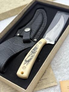 Schrade USA Scrimshaw 152SC Sharpfinger #09187 Fixed Blade Sheath Knife New In Box (#3)