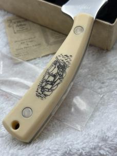 Schrade USA Scrimshaw 152SC Sharpfinger #09187 Fixed Blade Sheath Knife New In Box (#3)