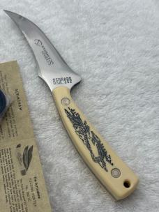 Schrade USA Scrimshaw Fixed Blade Sheath Sailing Ship / Whalers New In Box (#2)