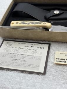 Schrade USA Scrimshaw Fixed Blade Sheath Sailing Ship / Whalers New In Box (#2)