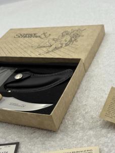Schrade USA Scrimshaw Fixed Blade Sheath Sailing Ship / Whalers New In Box (#2)