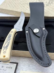 Schrade USA Scrimshaw Fixed Blade Sheath Sailing Ship / Whalers New In Box (#2)
