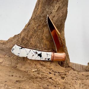 ROUGH RIDER Copper COPPERSTONE LOCKBACK FOLDING POCKET KNIFE RYDER RR1530 (206)