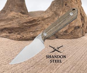 Kizer Mini Harpoon Drop Point Fixed Knife AEB-L Blade Micarta Handle With Sheath