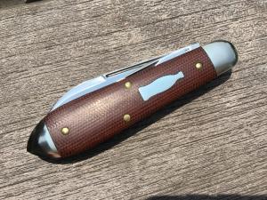 Great Eastern Cutlery 852221CL Bullet End Cap Lifter Natural Canvas Micarta