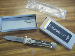 Hubertus Knife Shellpuller Patronenzieher Solingen Germany Stag/Antler Large Size 11 UNUSED NIB.