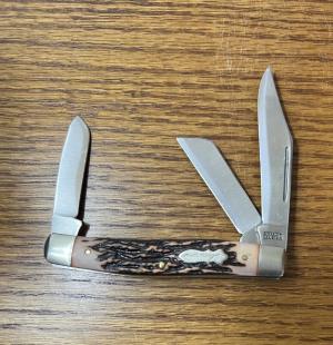 VINTAGE SCHRADE+ USA 885UH UNCLE HENRY "KING RANCH" 3 BLADE POCKET KNIFE