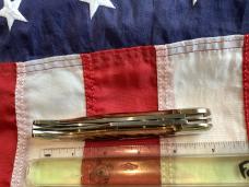 Bulldog Brand 2 Blade Hunter w/ Hunters Pride Blade Etch w/ Sweet Slab of Bone Handles -NOS