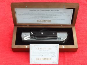New 13" AGA Campolin Switchblade/Gravity BBQ Knife Limited Edition 54/200 6mm backspring HANNIBAL
