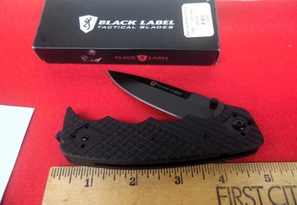 BLACK LABEL TACTICAL FROM YEARS PAST UNUSED IN BOX STRONG & SHARP APPROX 5" LINER LOCK - BELT CLIP