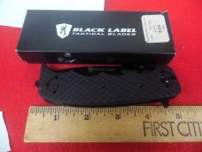 BLACK LABEL TACTICAL FROM YEARS PAST UNUSED IN BOX STRONG & SHARP APPROX 5" LINER LOCK - BELT CLIP