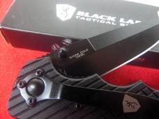 BLACK LABEL TACTICAL FROM YEARS PAST UNUSED IN BOX STRONG & SHARP APPROX 5" LINER LOCK - BELT CLIP
