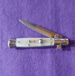 7"DOLPHIN DM. ITALIAN STILETTO POLISHED "PLICKLOCK" IMITATION PEARL