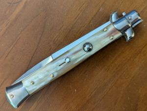 FRANK BELTRAME 28CM-11quot BAYONET BLADE STILETTO BRAZILIAN HONEY HORNNEW AND ROWDY