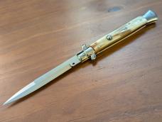 FRANK BELTRAME 28CM-11" BAYONET BLADE STILETTO BRAZILIAN HONEY HORN...NEW AND ROWDY! 