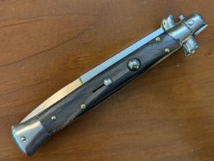 FRANK BELTRAME 28CM11inch BAYONET BLADE BUFFALO HORN AUTOMATIC STILETTONEW