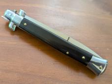 FRANK BELTRAME 28CM/11inch BAYONET BLADE BUFFALO HORN AUTOMATIC STILETTO...NEW 