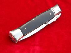 New 8"SLS-Automatic (Swinguard Leverlock Stiletto) switchblade knife Black Handles Dagger Blade II