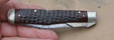 Case XX USA Cheetah 6111 1/2 L 4 1/4" Closed 10 Dot? Used Perfect jigged Handles Nickel Bolsters