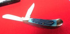 STEEL WARRIOR 3-3/8"BLUE BONE TRAPPER UNUSED FROM A FEW YEARS BACK IN BOX GOOD EDGE 