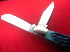 STEEL WARRIOR 3-3/8"BLUE BONE TRAPPER UNUSED FROM A FEW YEARS BACK IN BOX GOOD EDGE 