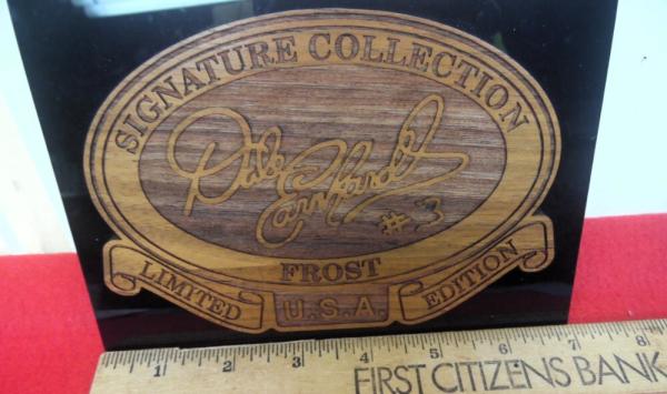 FROST DALE EARNHARDT WOODEN PLAQUE FROM KNIFE DISPLAY A FEW YEARS BACK MINT