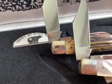 Vintage The Wilderness Smokey Mountain Knife Works GunStock Knife Set -NOS
