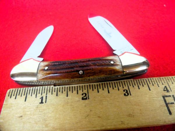 PARKER GROUP OF BONE & STAG UNUSED KNIVES ONE JAPAN AND ONE CHATTANOOGA 4 TOTAL