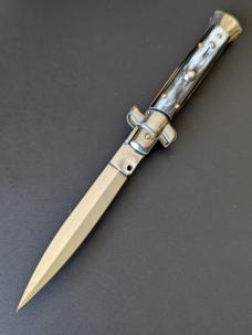 FRANK BELTRAME 23CM 9" BAYONET STILETTO IN DARK BRAZILIAN HORN...NEW 