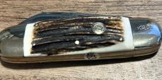 1995 BULLDOG BRAND STAG ELEPHANT TOE WOLVERINE KNIFE COLLECTORS CLUB NO BOX