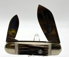 1995 BULLDOG BRAND STAG ELEPHANT TOE WOLVERINE KNIFE COLLECTORS CLUB NO BOX