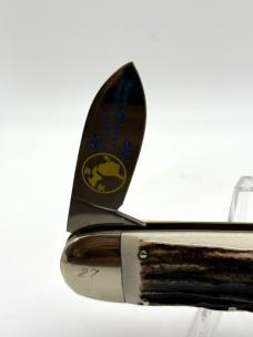 1995 BULLDOG BRAND STAG ELEPHANT TOE WOLVERINE KNIFE COLLECTORS CLUB NO BOX