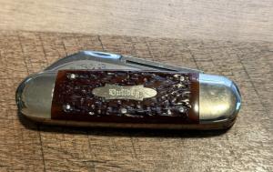 1995 GERMAN BULLDOG ELEPHANT TOE RED BONE HANDLES NEVER CARRIED OR SHARPENED NO BOX