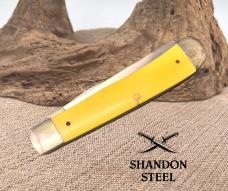 Case XX USA Knife 3254 Yellow Trapper 2 Blade Folding Pocket Knife 1995 (36)