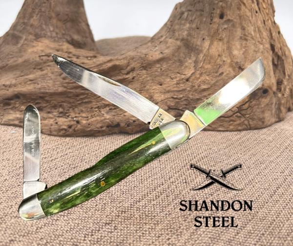 Case XX Stockman Knife 1979 Smooth Green SG63047 3 Blade Pocket Knife (106)