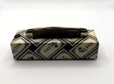 Queen  USA 6135 Stainless Bone Pen Knife - Bone Handles - In Box